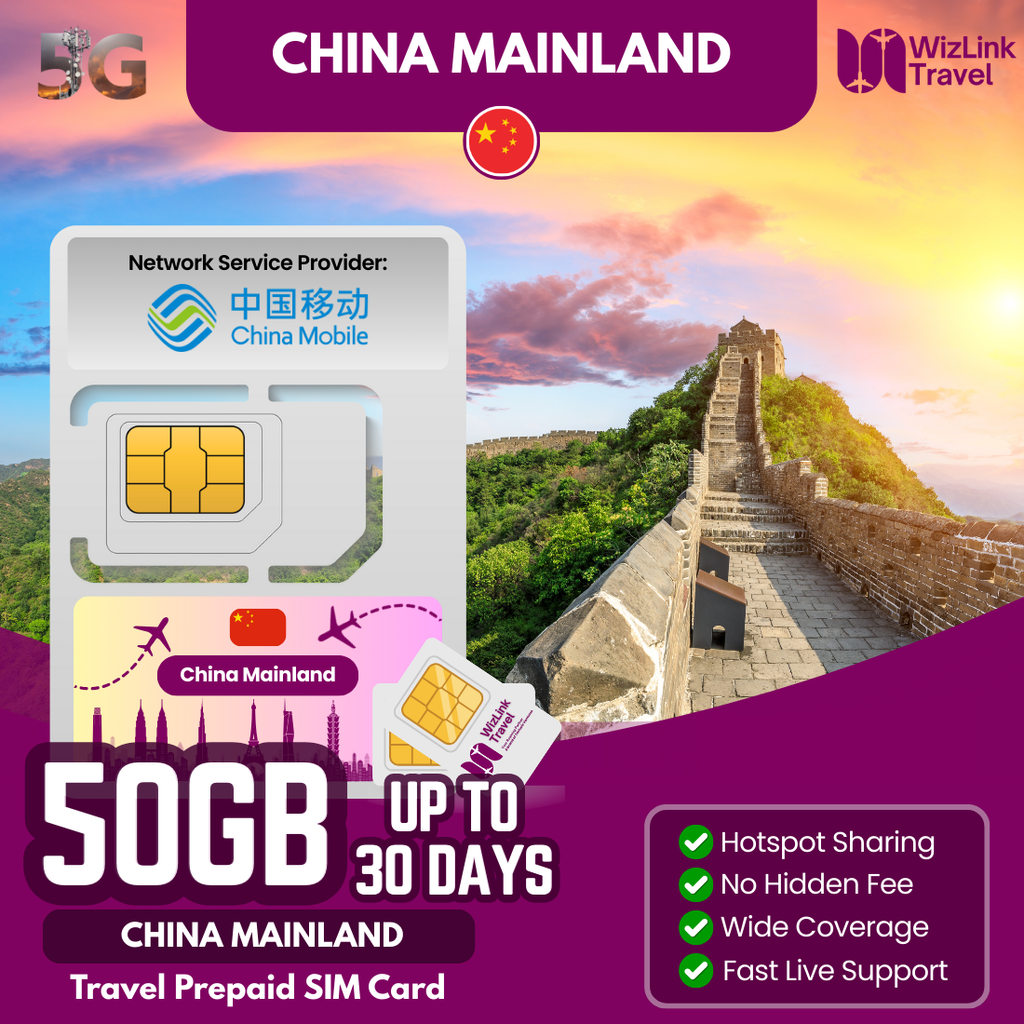 China SIM Card - 5G Speed - China Mobile Internet