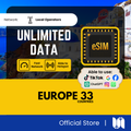 Europe 33 eSIM - 5G Speed - Support TikTok