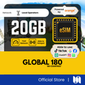 Global eSIM - 180 Countries - Support TikTok