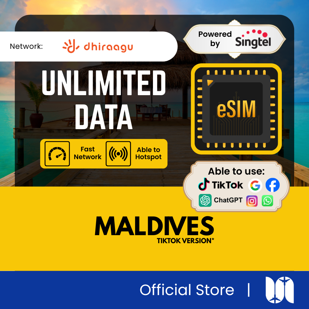 Maldives eSIM - 5G Speed - Support TikTok